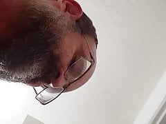 Trying to shave before friend comes over