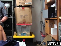 BoyPunish.com - Young thief's deep-throat action for molten cop's freedom