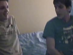 Twinks barebacking in hardcore threesome