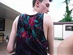 Twink Step Brother Sex With Older Step Brother On Back Patio