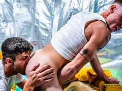Alluring lovers play rough when it comes to gay anal sex