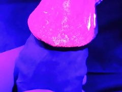Black Light Hard Dick Painting