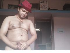 Indian Desi girl type boy is massaging her sexy testicle and penis