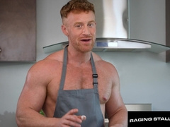 Tatted Up Muscle Inhales Hard ripped Ginger Chef - Tim James, Eddie Burke - RagingStallion
