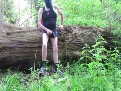 Outdoor Boner Jogging In Short Sprinter Shorts