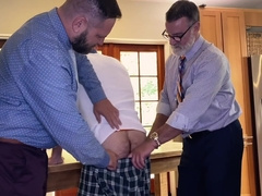 Buisness Man Gets Busy With Coworkers