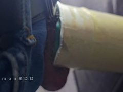 Gay-For-Pay dude smashes a homemade masturbator while seeing pornography