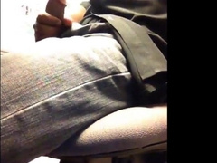 Str8 Coworker Cubicle Jerk Off & Cum 5