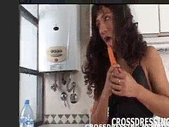 My spear gets stiff as steel when I crossdress