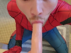 Spidey Deepthroats Your Pecker
