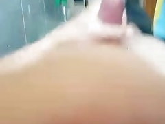Young Romanian Schoolboy Wanking in Public Lavatory