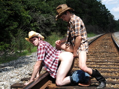 Cowboys are not afraid to do it on the train tracks