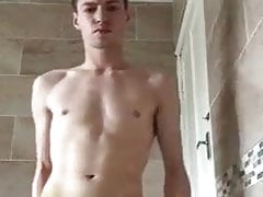 saw again and again guy with a towel on his huge tool