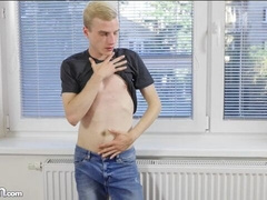 Julian Caro looks like a perfect little slut on the floor