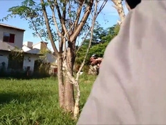 Grey Shorts Freeballing (Commando) flaccid cock swinging 3