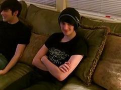 Brother gay sex cum Aron met William at a club and was convinced to