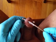 Double Apadravya Penis Piercing Stretch From 6g To 2g