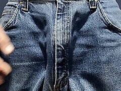 Big Cock sticking out of Jeans