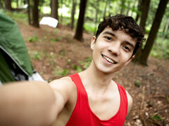 Twink gets dommed and covered in cum too