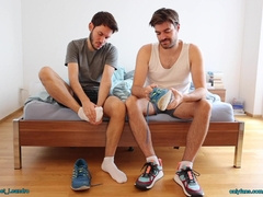 Feet play with best friend