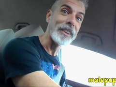 Dominant Giant daddy accidentally shrank his son and had to drive him to school