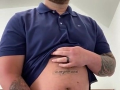 John Michaels disrobes, taunts, with a wide open arse and peeing