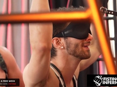 Twink Sub Restrained N Fist Punched By Dom Daddy - Mitch Matthews And Pierce Paris