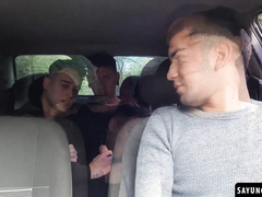 Dimitri Star & Luca Libra got into a sexy threesome fuck with Leo Blue