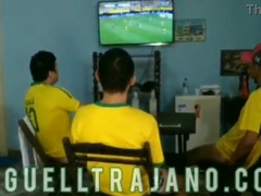 Suruba Depois do Futebol - Group Penetrate Brazil No Condom