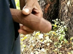 Indian Fellow Frolicking with Pink Cigar, Peeing