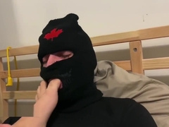 Discreet Jock in Lycra/Spandex gives BJ - POV worship plus Foot job