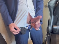 Hard at work turns into hard and wild with suited man in action!