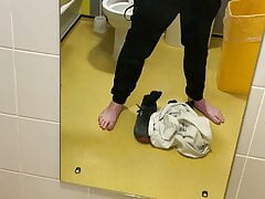 Really horny at work (public bathroom)
