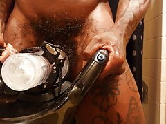 Tall Dark Chocolate BBC Hallelujah Johnson with Universal Launch and Fleshlight