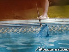 Gorgeous Pool Boy Gets Fucked Hard By Big Hunk