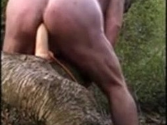 Amateur teen gets wild with homemade outdoor anal sex with a bear