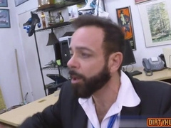 Watch this hot muscle guy cum hard while getting his mouth and ass stuffed with cum