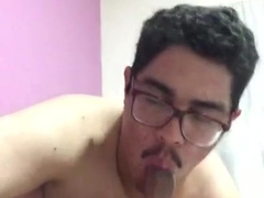 Deep fellating my mates curved shaft