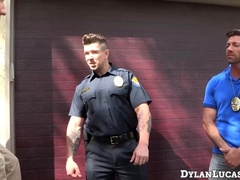 Jock Trent Ferris was busted and ass banged by big cock officer Trenton Ducati