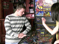 She involves hetero guy into homosexual gaysex