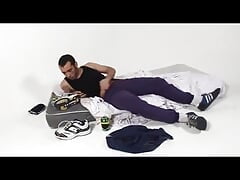 Pervert Gay Dude Likes to Suck His Own Cock Piss on His Own Bed and Jerk on His Sneakers