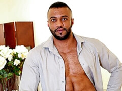 Shredded badass Damian C jerking his BBC