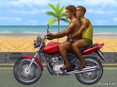 Novinho caught a duo in the shower and asked to partake