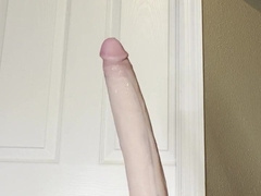 Rectal superslut attempts to take all of this12-inch (31 cm) long meatpipe