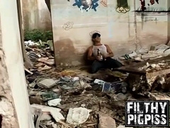 Joe Enjoys Some Outdoor Urinating While Having Beer And Draining