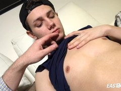 Cute innocent slender lad Bashirian gives a handjob