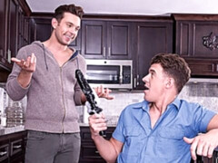 JJ Knight and Casey Jacks fuck in the kitchen