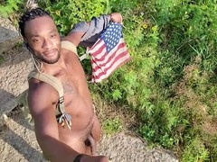 Black outdoor solo, black outside, caught