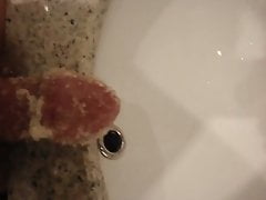 Me pissing after fucking a pee wet diaper, dick w diaper sl
