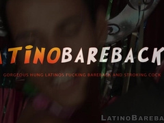 Hung Latino jocks Kaike and Rick savagely bareback with Tony